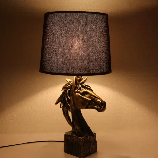 Antique Copper Horse Lamp - Image 3
