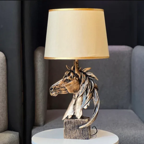 Antique Copper Horse Lamp - Image 2