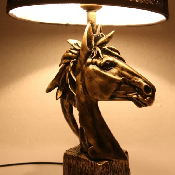 Antique Copper Horse Lamp - Image 4